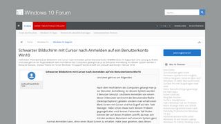 
                            1. Schwarzer Bildschirm mit Cursor nach Anmelden auf ein ...