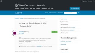 
                            2. schwarzer Rand oben mit Wort „Seiteninhalt“ | WordPress.org