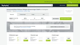 
                            12. Schwarzwald-Baar Klinikum Villingen-Schwenningen als Arbeitgeber ...