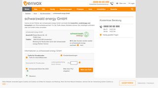 
                            9. schwarzwald energy: Strompreise im Überblick - Verivox