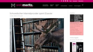 
                            13. Schwedischer Internetprovider sperrt Elsevier | webmoritz.