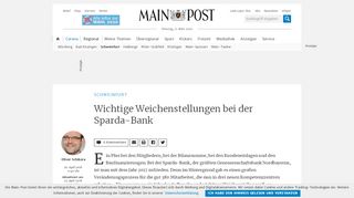 
                            8. SCHWEINFURT Wichtige Weichenstellungen bei der Sparda-Bank