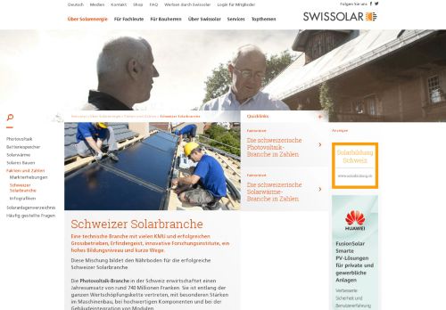 
                            12. Schweizer Solarbranche - Swissolar