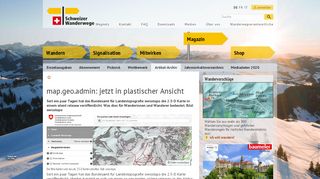 
                            4. Schweizer Wanderwege | map.geo.admin: jetzt in plastischer Ansicht