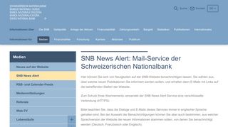 
                            4. Schweizerische Nationalbank (SNB) - SNB News Alert: Mail-Service ...