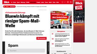 
                            11. «Schweizweite Störung»: Bluewin kämpft mit riesiger Spam-Mail-Welle