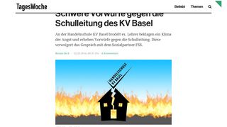 
                            9. Schwere Vorwürfe gegen die Schulleitung des KV Basel | TagesWoche