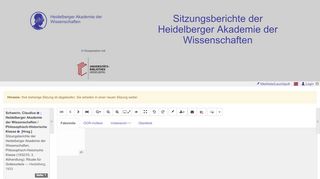 
                            3. Schwerin, Claudius; Heidelberger Akademie der Wissenschaften ...