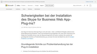 
                            7. Schwierigkeiten bei der Installation des Skype for Business Web ...