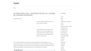 
                            9. SCI PIRACICABA LOGIN – ESCRITÓRIO VIRTUAL SCI – SISTEMA ...