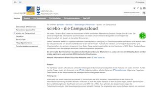 
                            12. sciebo - die Campuscloud - Hochschulrechenzentrum - Universität Bonn