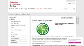 
                            2. Sciebo - Die Campuscloud - TH Köln