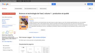 
                            11. Science et technologie de l'œuf, volume 1 : production et qualité