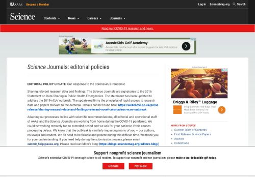 
                            7. Science Journals: editorial policies | Science | AAAS