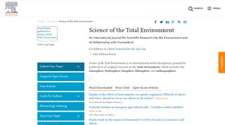 
                            7. Science of the Total Environment - Journal - Elsevier