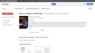 
                            11. Science, Religion and Society: An Encyclopedia of History, Culture, ...