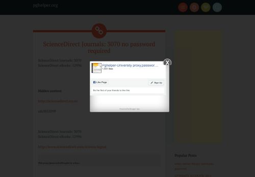 
                            6. ScienceDirect Journals: 3070 no password required ~ ...