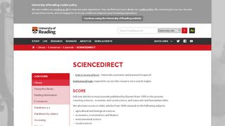 
                            12. ScienceDirect – University of Reading
