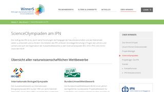 
                            10. ScienceOlympiaden am IPN - winners-ipn.de