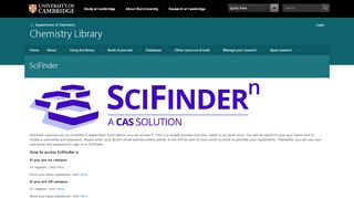 
                            9. SciFinder | Chemistry Library