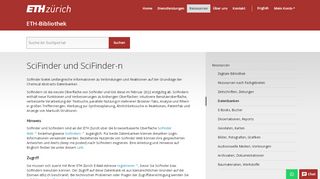 
                            1. SciFinder / Datenbanken / Ressourcen / Home - ETH-Bibliothek