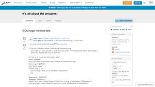 
                            9. SCM login method fails - Jazz Forum - Jazz.net