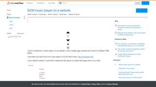 
                            6. SCM music player on a website - Stack Overflow