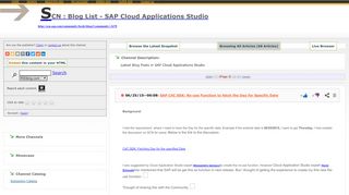 
                            11. SCN : Blog List - SAP Cloud Applications Studio