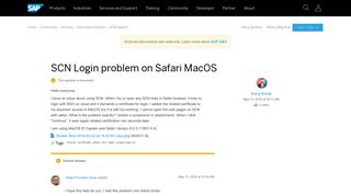 
                            9. SCN Login problem on Safari MacOS - archive SAP