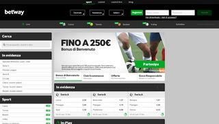 
                            3. Scommesse Sportive e Quote | Sito Scommesse Online Betway