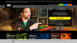 
                            4. Scommesse sportive, Poker e Casinò online su 888 | 888.it™
