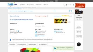 
                            12. ▷ Sconto SB Der Möbelmarkt GmbH | Tel. (034601) 36... - - 11880.com