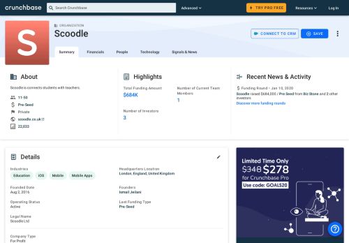 
                            9. Scoodle | Crunchbase
