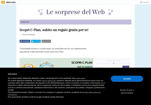 
                            2. Scopri C-Plan, subito un regalo gratis per te! - Le sorprese del Web