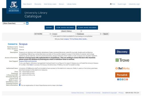 
                            9. Scopus - Catalogue - University of Melbourne