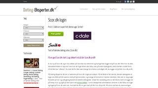 
                            2. Scor.dk login | Dating-Eksperter.dk