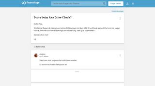 
                            11. Score beim Axa Drive Check? - Gutefrage