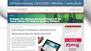 
                            9. Score Kompass mit Kontoscore: smava plus Arvato (Bertelsmann ...