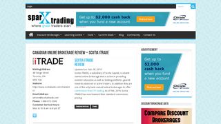 
                            11. Scotia iTrade Review - Canadian Online Broker - SparxTrading.com