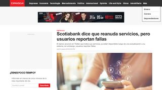 
                            11. Scotiabank dice que reanuda servicios, pero usuarios reportan fallas