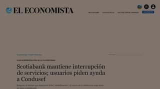 
                            9. Scotiabank mantiene interrupción de servicios; usuarios piden ...