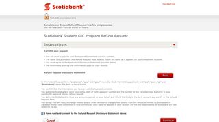 
                            4. Scotiabank Student GIC Program Refund Request - GIC Redemption