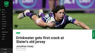 
                            8. Scott Drinkwater gets first crack at Billy Slater's old jersey - NRL