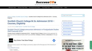 
                            12. Scottish Church College M.Sc Admission 2018 – Courses, Eligibility