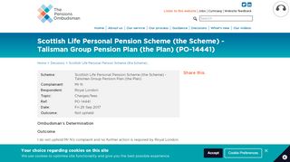 
                            9. Scottish Life Personal Pension Scheme (the Scheme) – Talisman ...