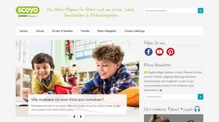 
                            10. scoyo ELTERN! Magazin: Lernen, Schule, Medien und Familie