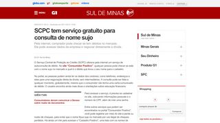 
                            10. SCPC tem serviço gratuito para consulta de nome sujo - G1 - Globo