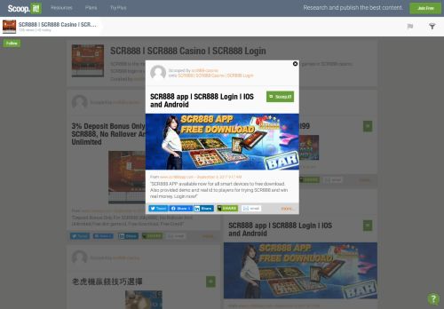 
                            2. SCR888 app | SCR888 Login | IOS and Android | S... - Scoop.it