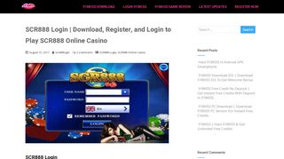 
                            13. SCR888 Login | Download, Register, and Login to Play SCR888 ...