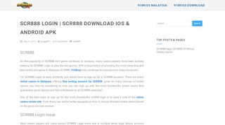 
                            7. SCR888 Login | SCR888 Download iOS & Android APK